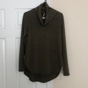 Olive green cowl neck sweater